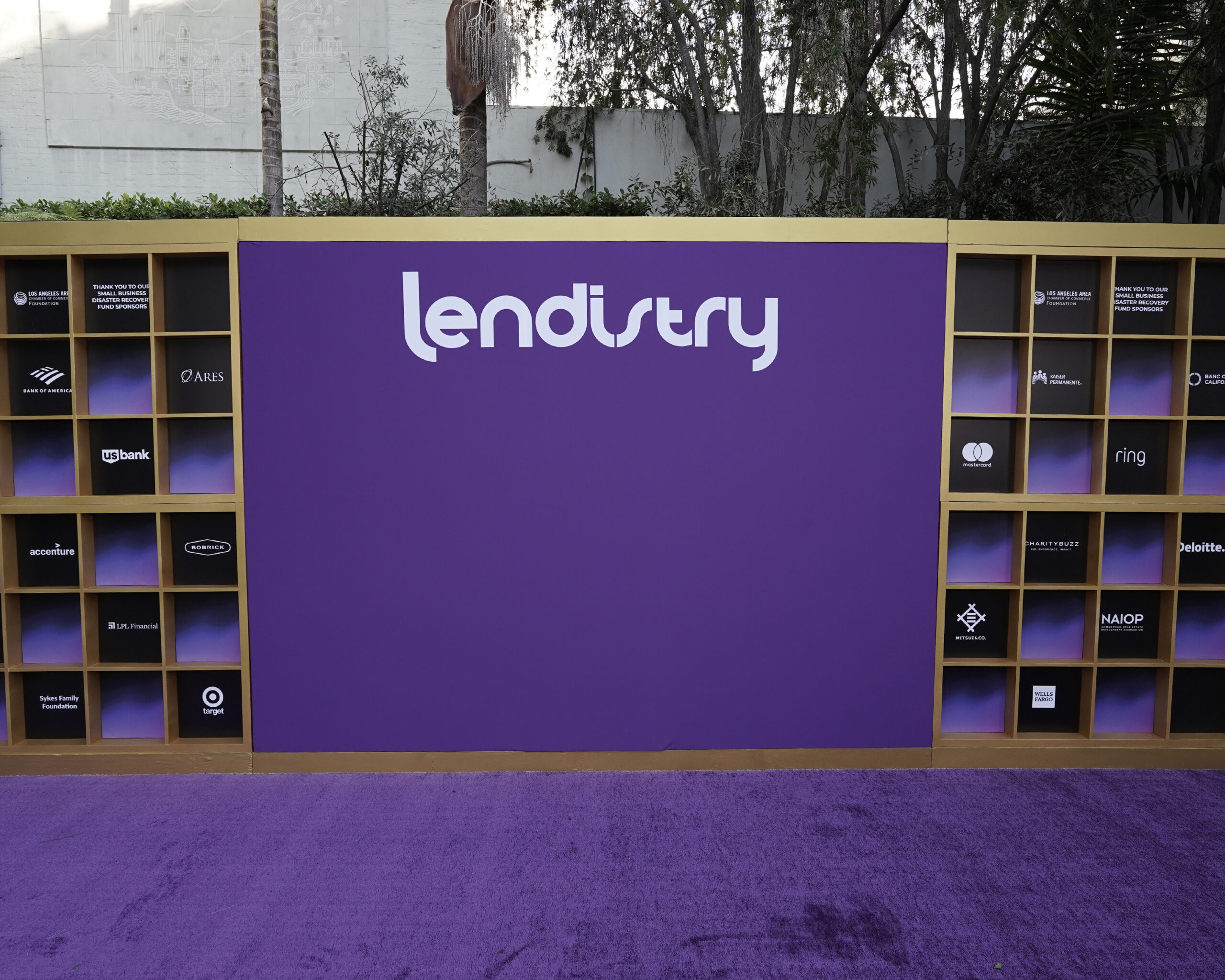 Lendistry shelf with donor logos